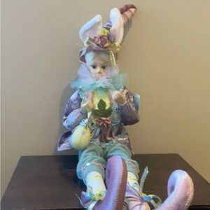 Cynthia Rowley Easter Posable Girl Elf Doll 28” New Easter Egg Bunny Ears